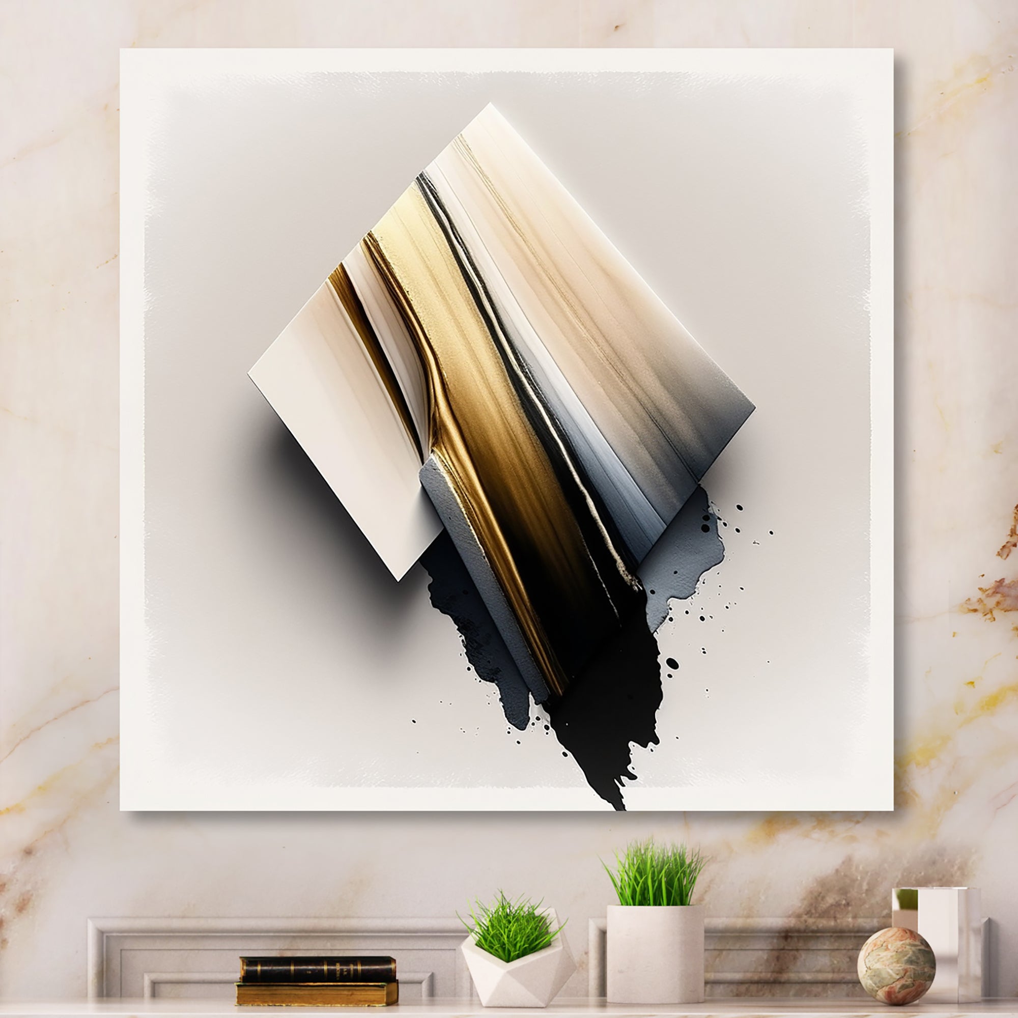 Black And Gold Cubic Expression III