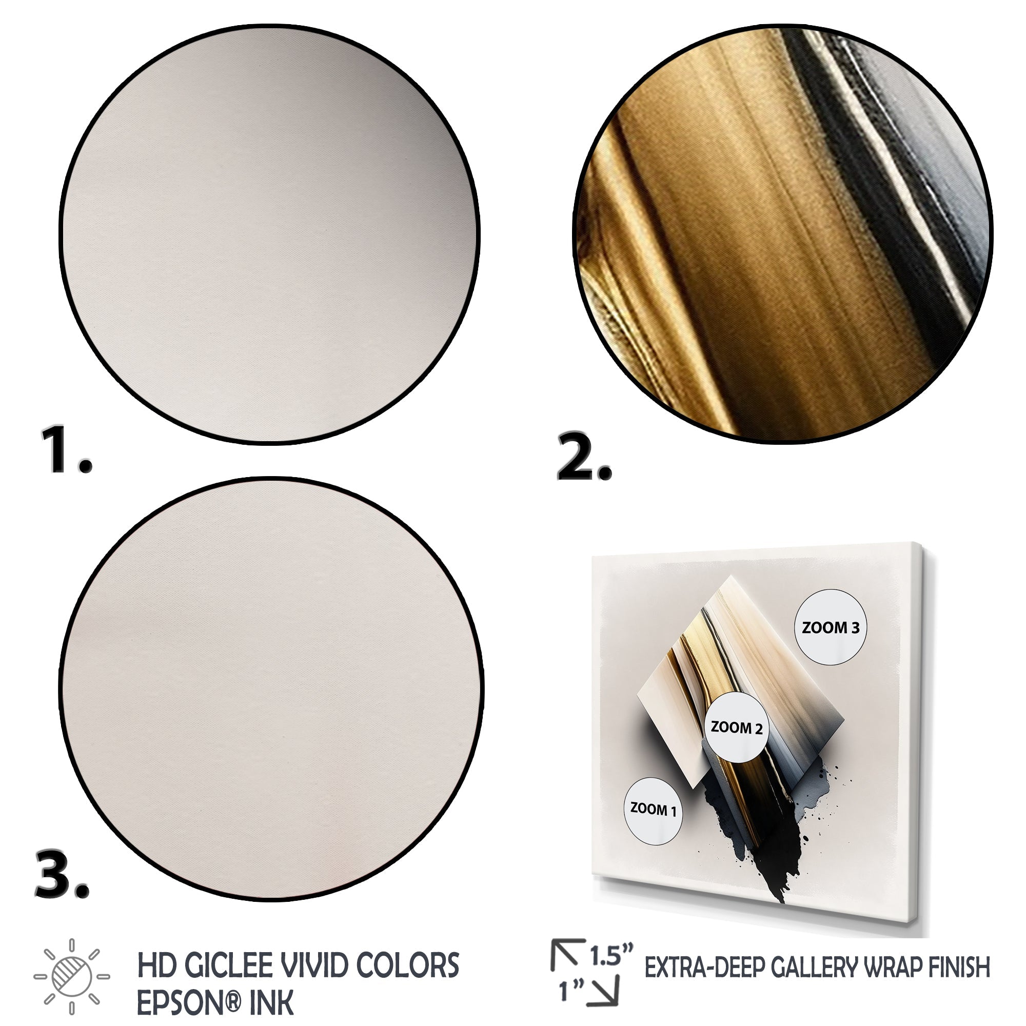 Black And Gold Cubic Expression III