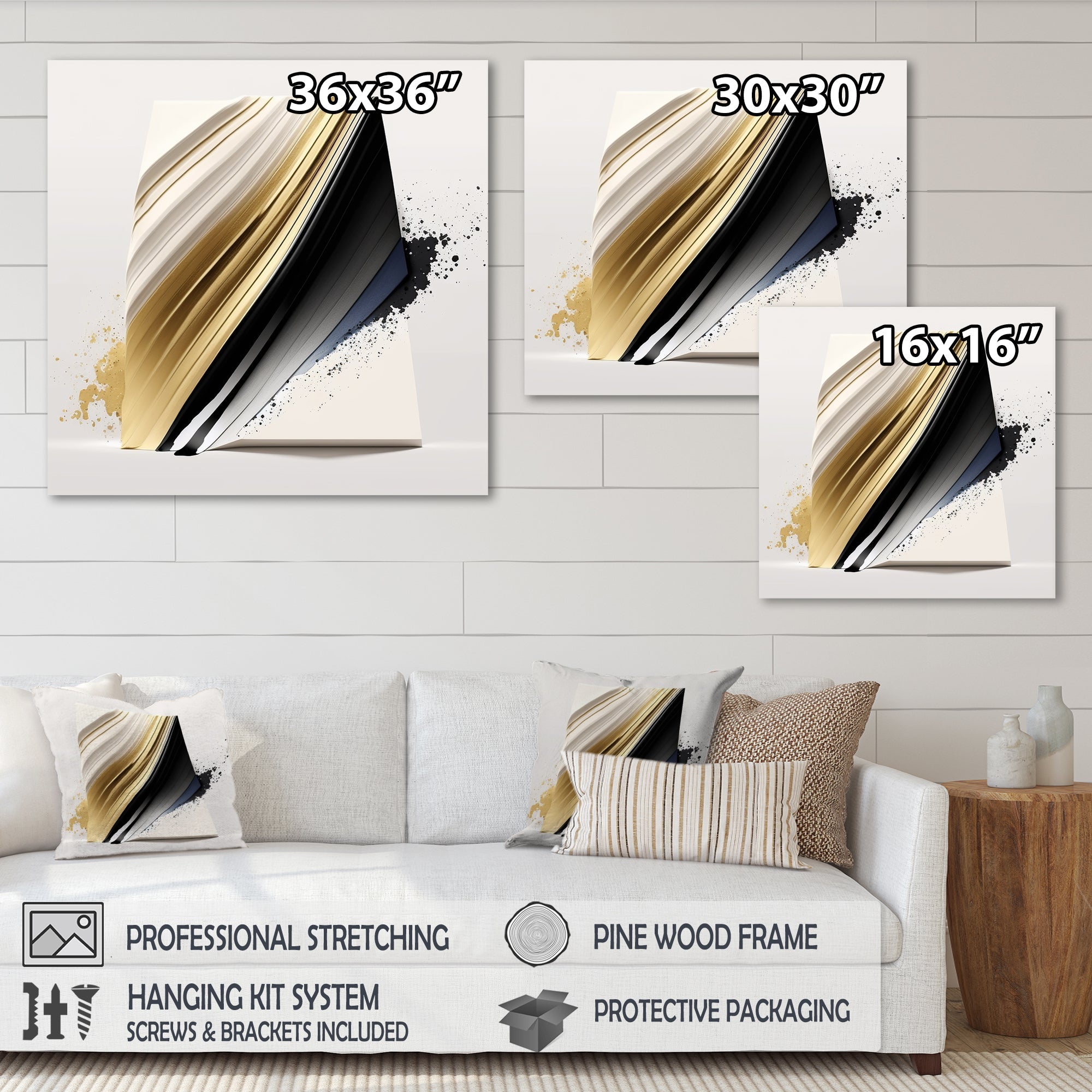 Black And Gold Cubic Expression IV