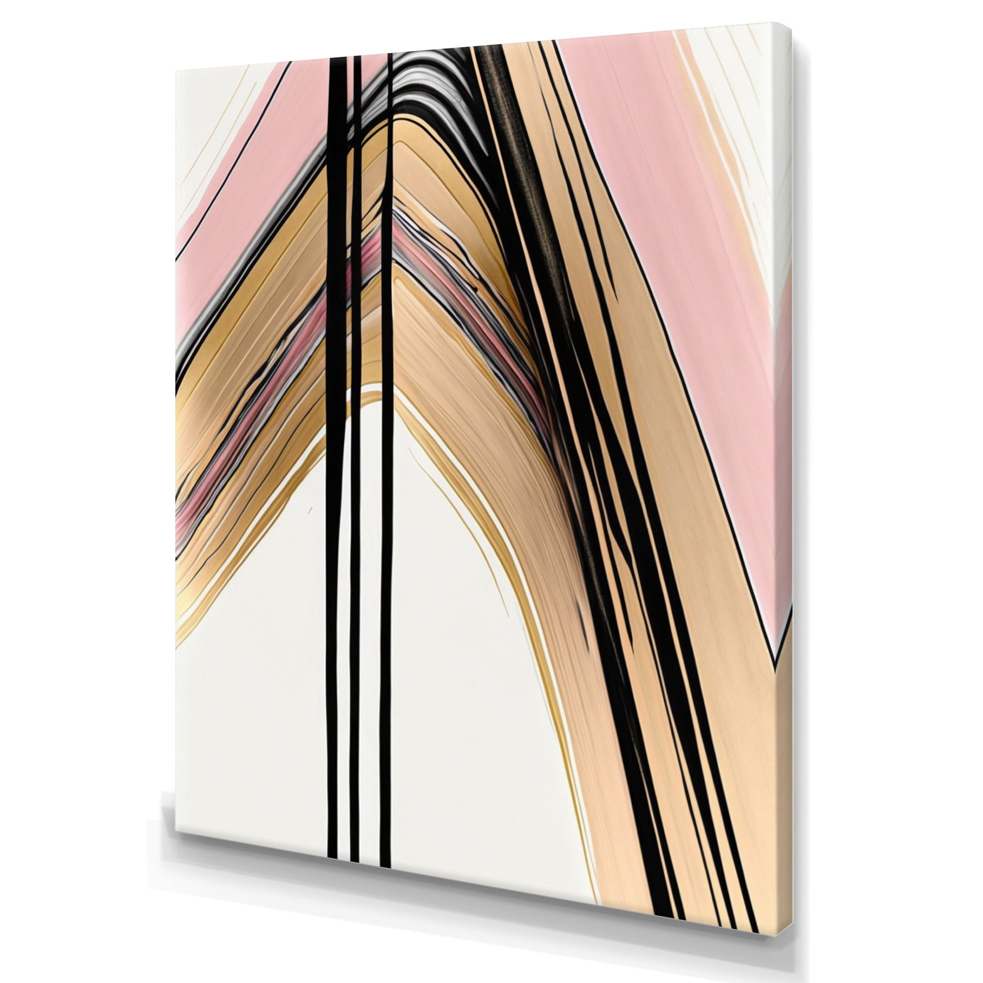 Minimalism Pink And Gold Cubic Fusion V
