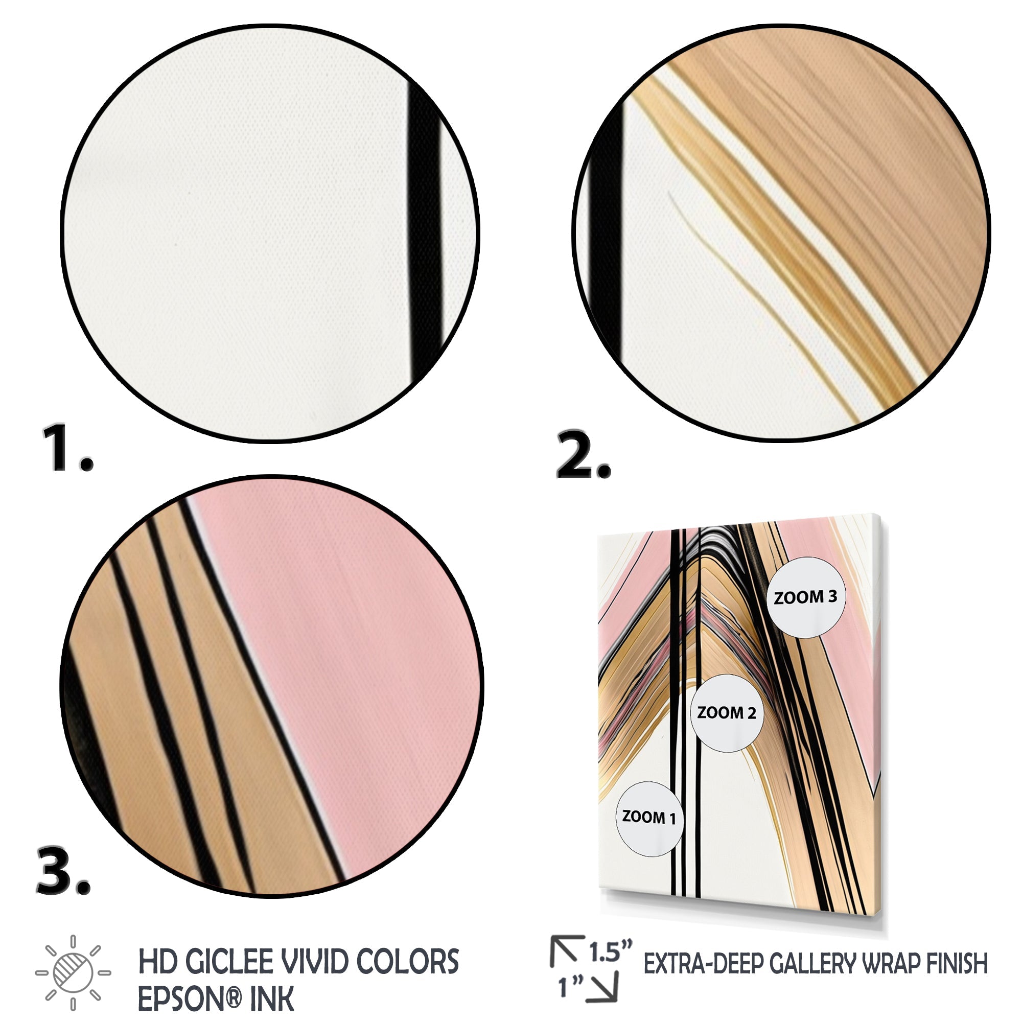 Minimalism Pink And Gold Cubic Fusion V