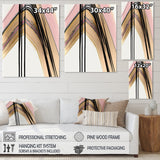 Minimalism Pink And Gold Cubic Fusion V