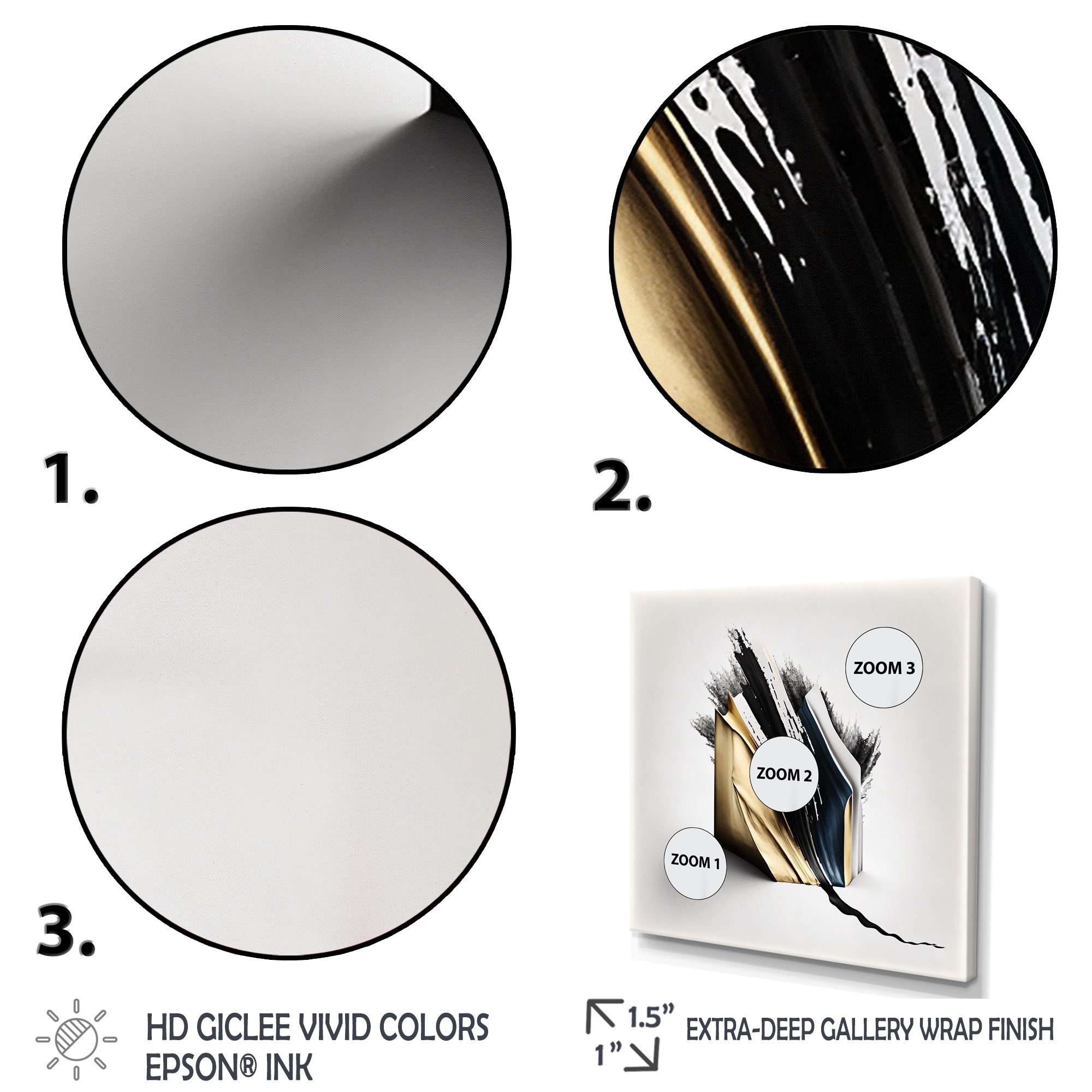 Black And Gold Cubic Expression VI