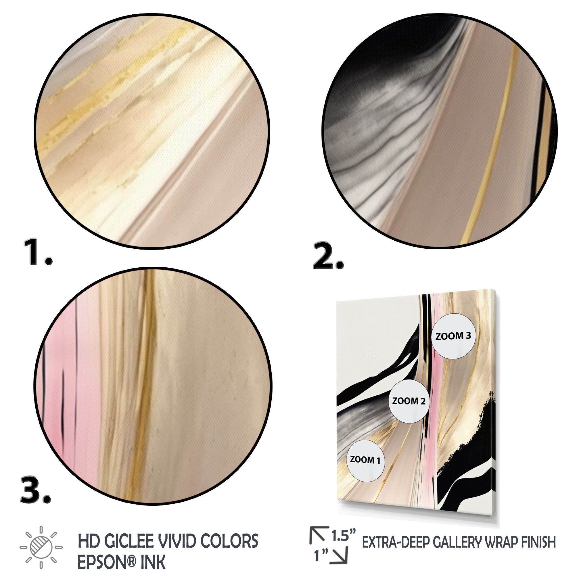 Minimalism Pink And Gold Cubic Fusion VII