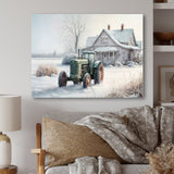 Tractor At The Barn In Winter II