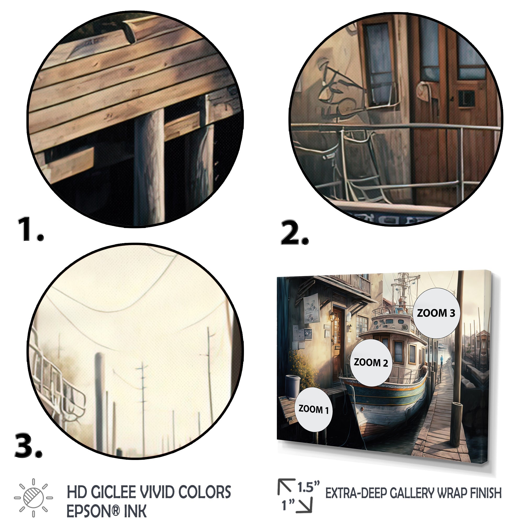 Rustic Port With A Fishing Boat IV