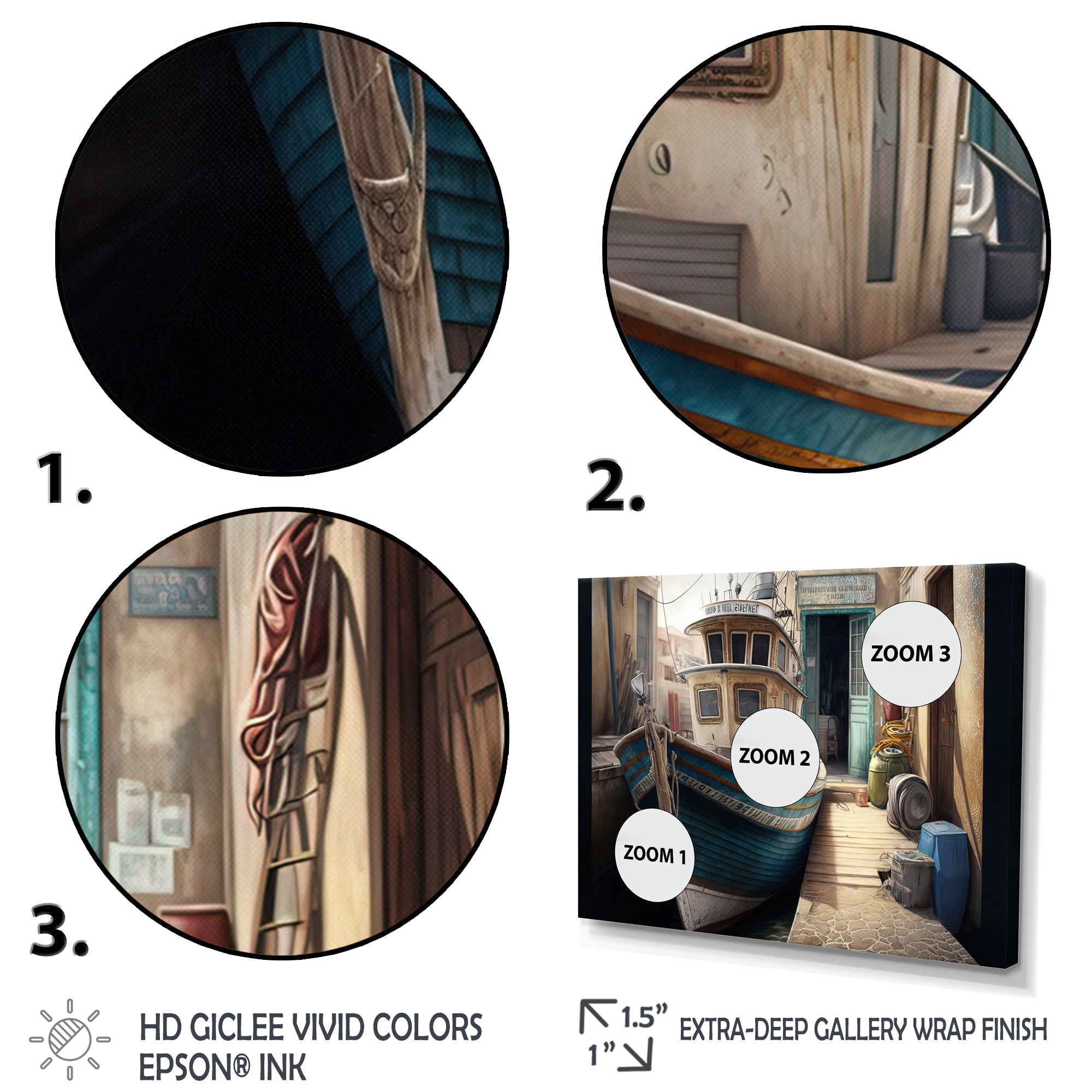 Rustic Port With A Fishing Boat VI