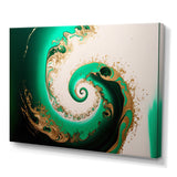 Green And Gold Crashing Waves II