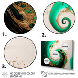 Green And Gold Crashing Waves II