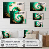 Green And Gold Crashing Waves II