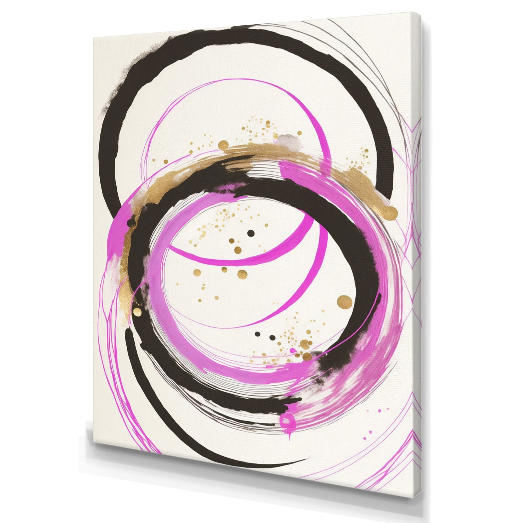 Pink And Gold Liquid Art