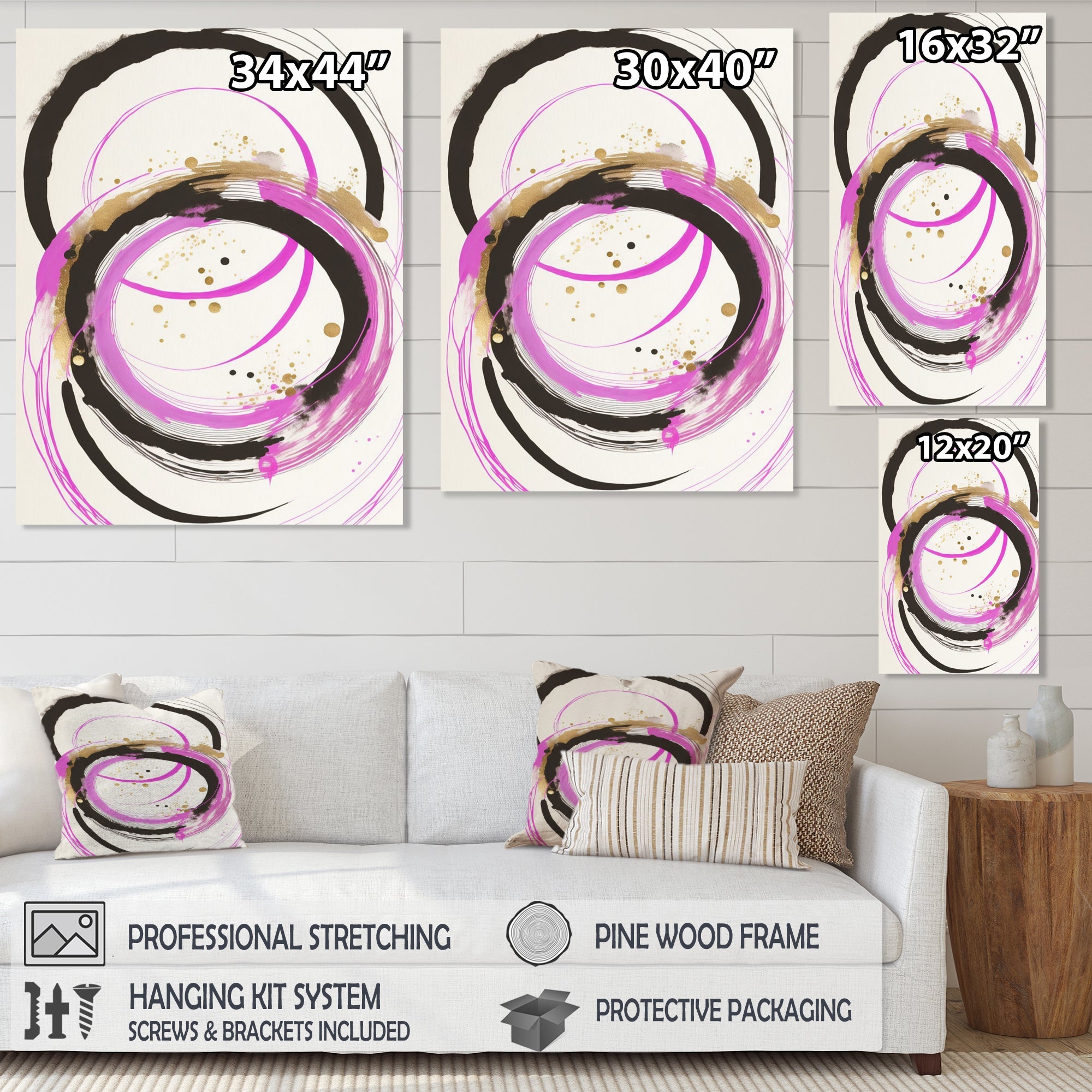 Pink And Gold Liquid Art