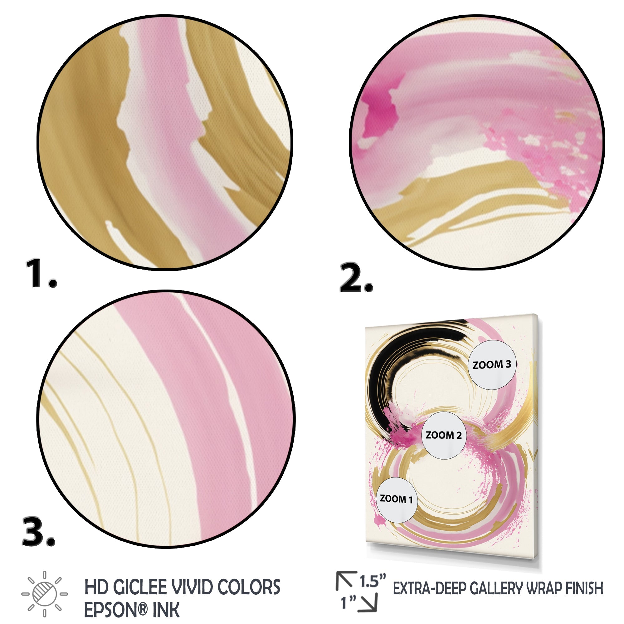 Pink And Gold Curves IV
