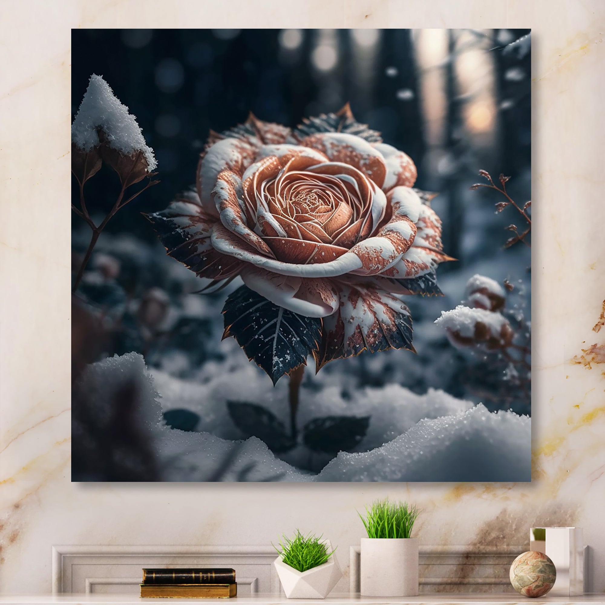 A Blooming Rose Flower In A Forest II