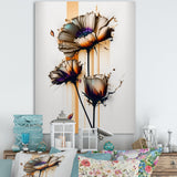 Orange Daisy Flower On Abstract Fusion I