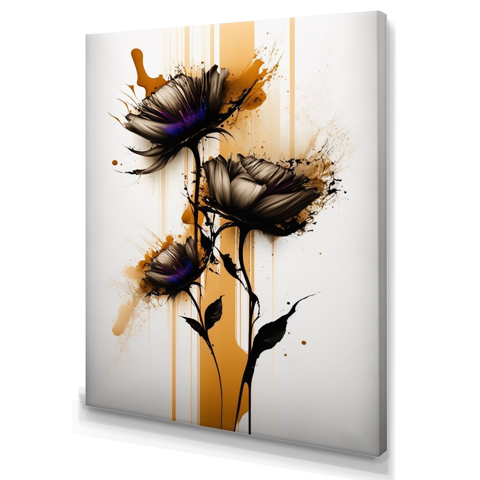 Orange Daisy Flower On Abstract Fusion II