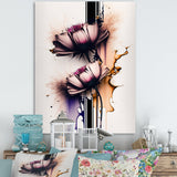 Pink Daisy Flower On Abstract Fusion I