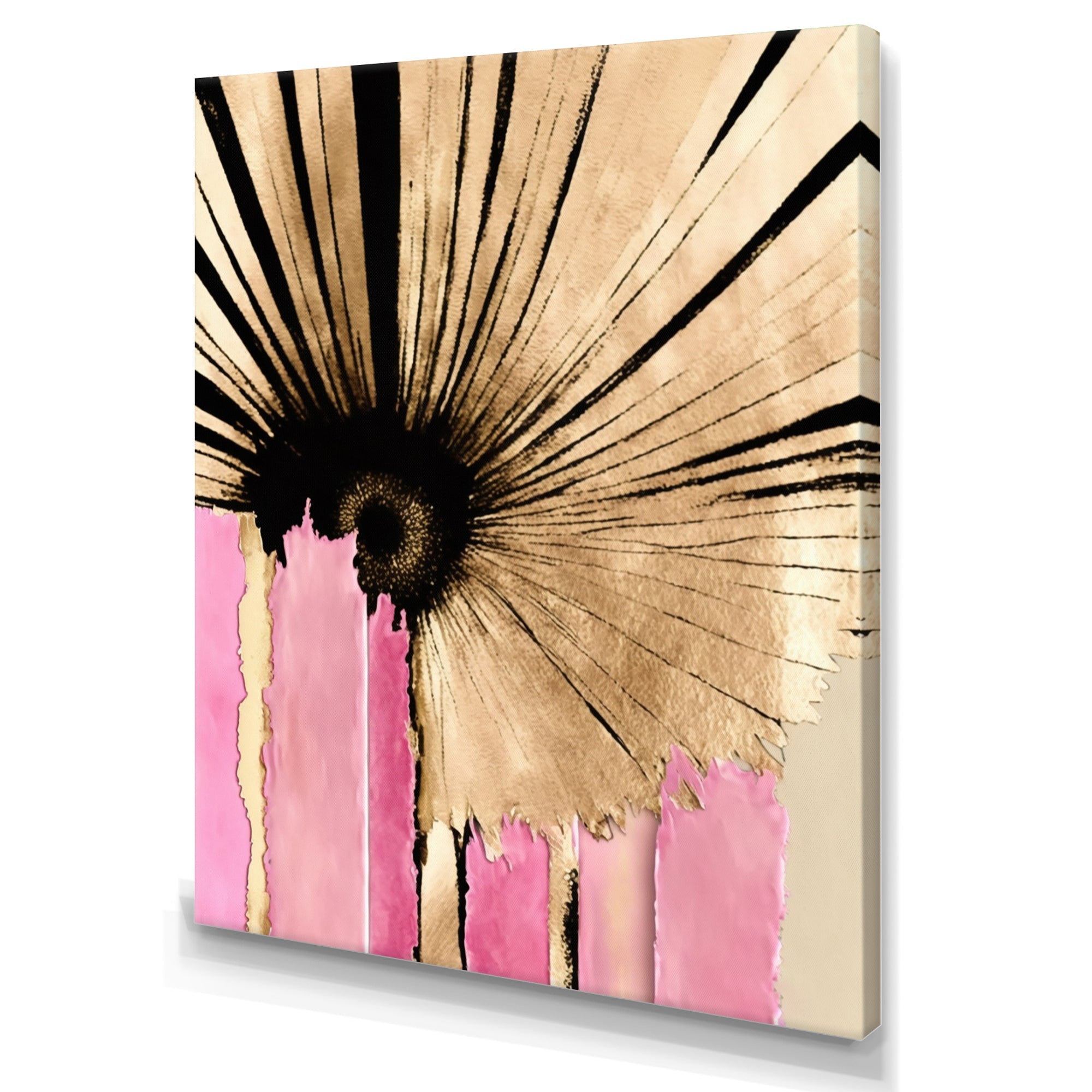 Pink Gerbera Flower On Abstract Fusion I