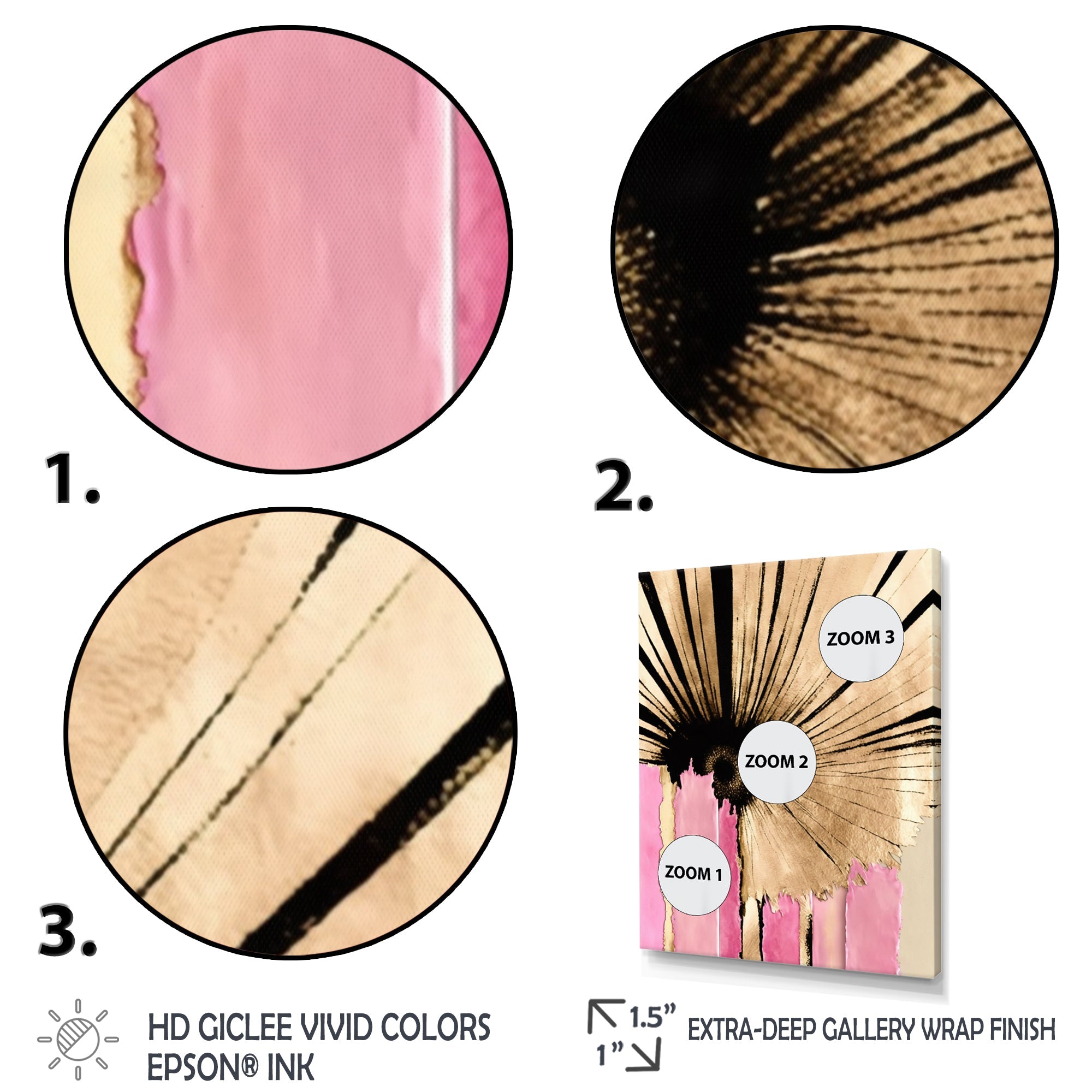 Pink Gerbera Flower On Abstract Fusion I