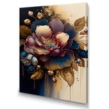 Red And Gold Camellia Floral Design I