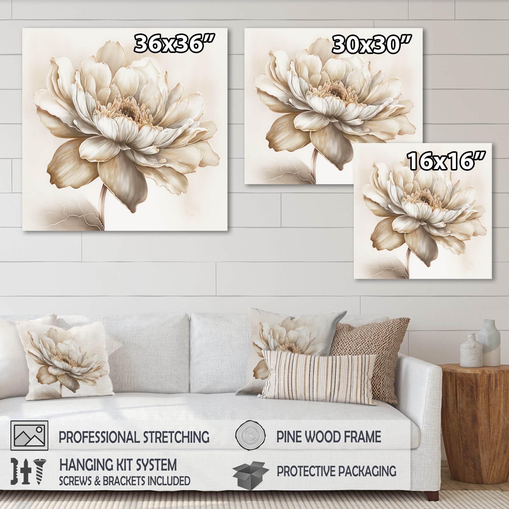 Indigold Beige Flower I