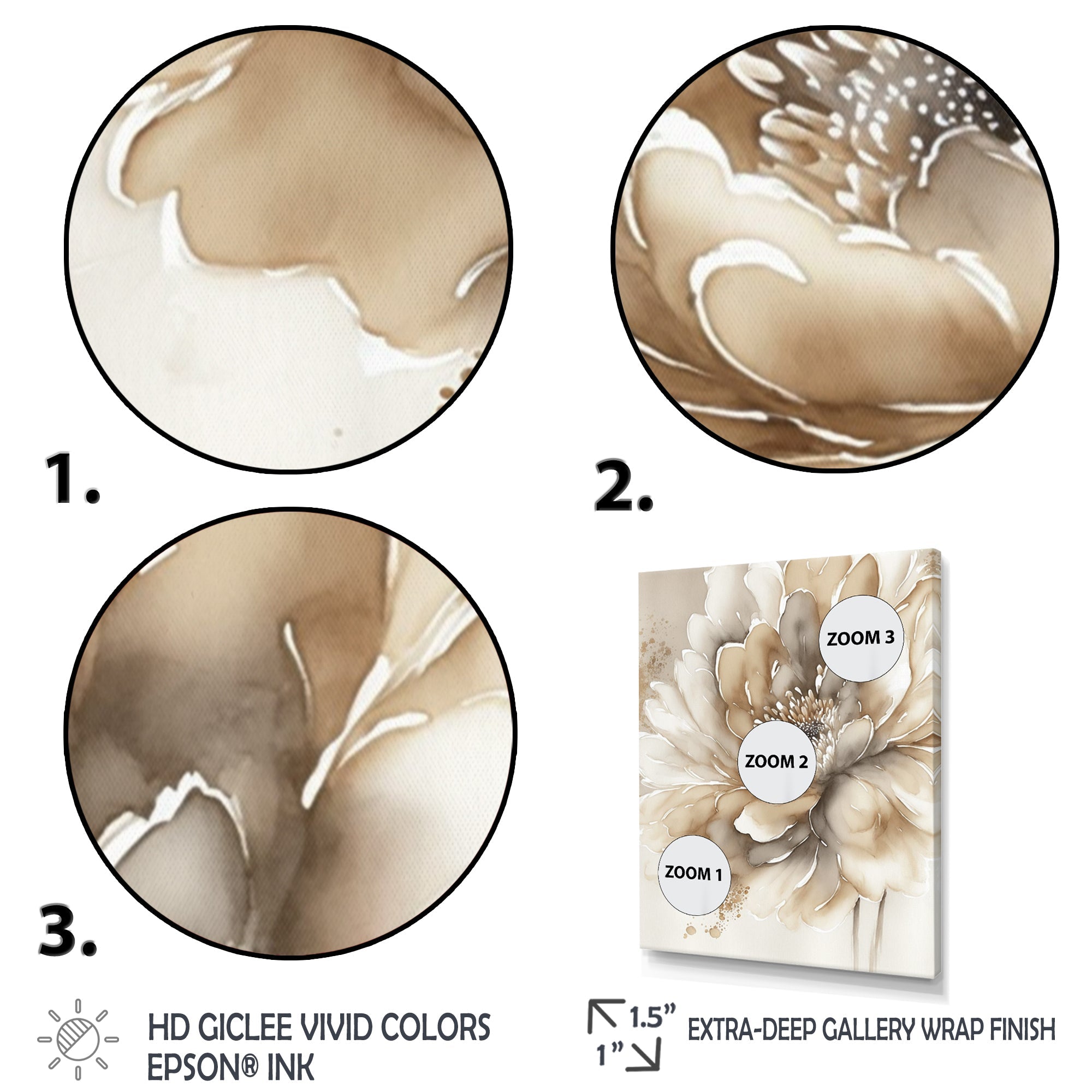 Single Beige Flower IV