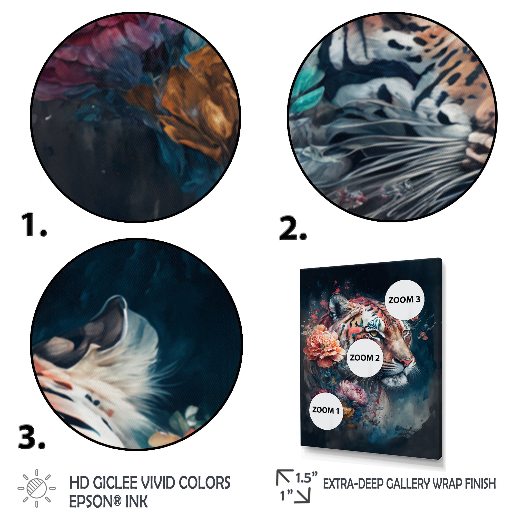 Cute Tiger Floral Art II