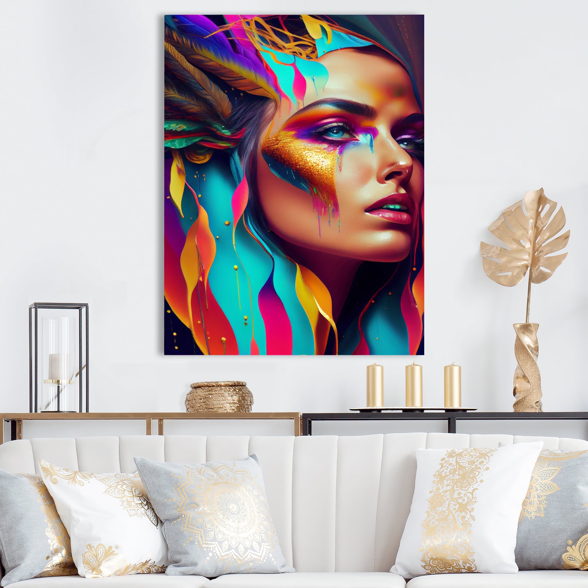 Avant Garde Feather Sensual Portrait II