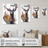 Cute Deer Floral Art I