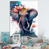 Cute Elefant Floral Art I