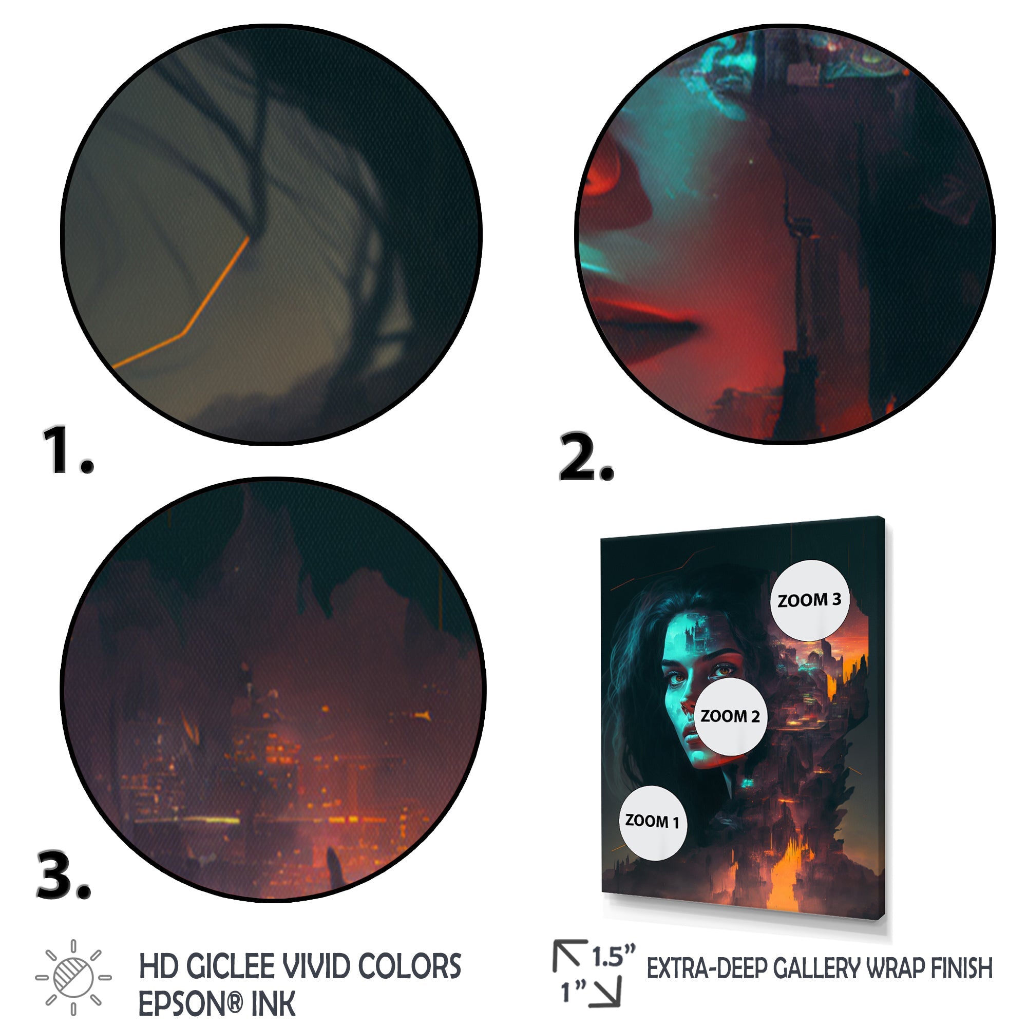 Double Exposure Woman Portrait Sci-Fi IV