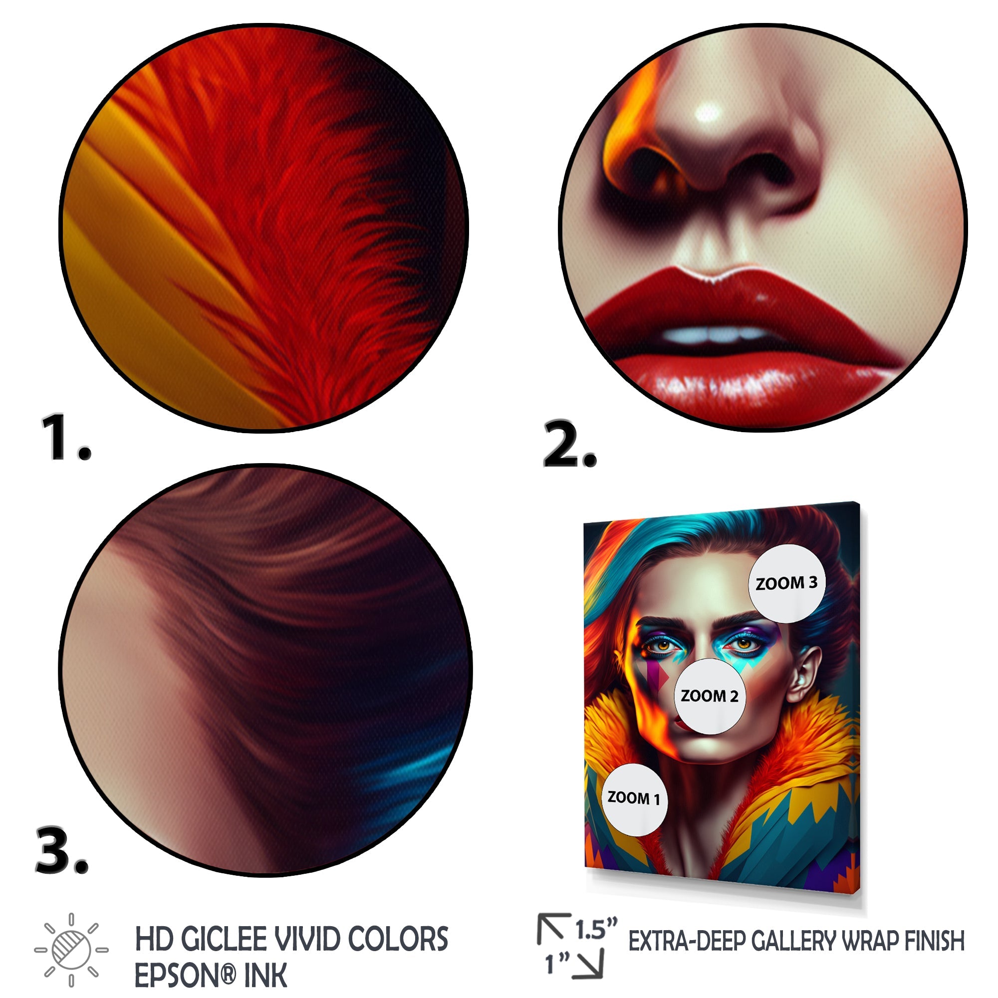 Colorful Sensual Woman In Fur Coat IV