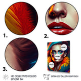 Colorful Sensual Woman In Fur Coat IV