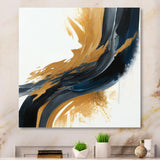 Blue And Gold Swirl Abstract II