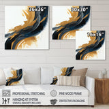 Blue And Gold Swirl Abstract II