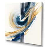 Blue And Gold Swirl Abstract V