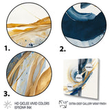 Blue And Gold Swirl Abstract V