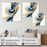 Blue And Gold Swirl Abstract V