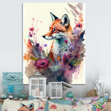 Cute Fox Floral Art II