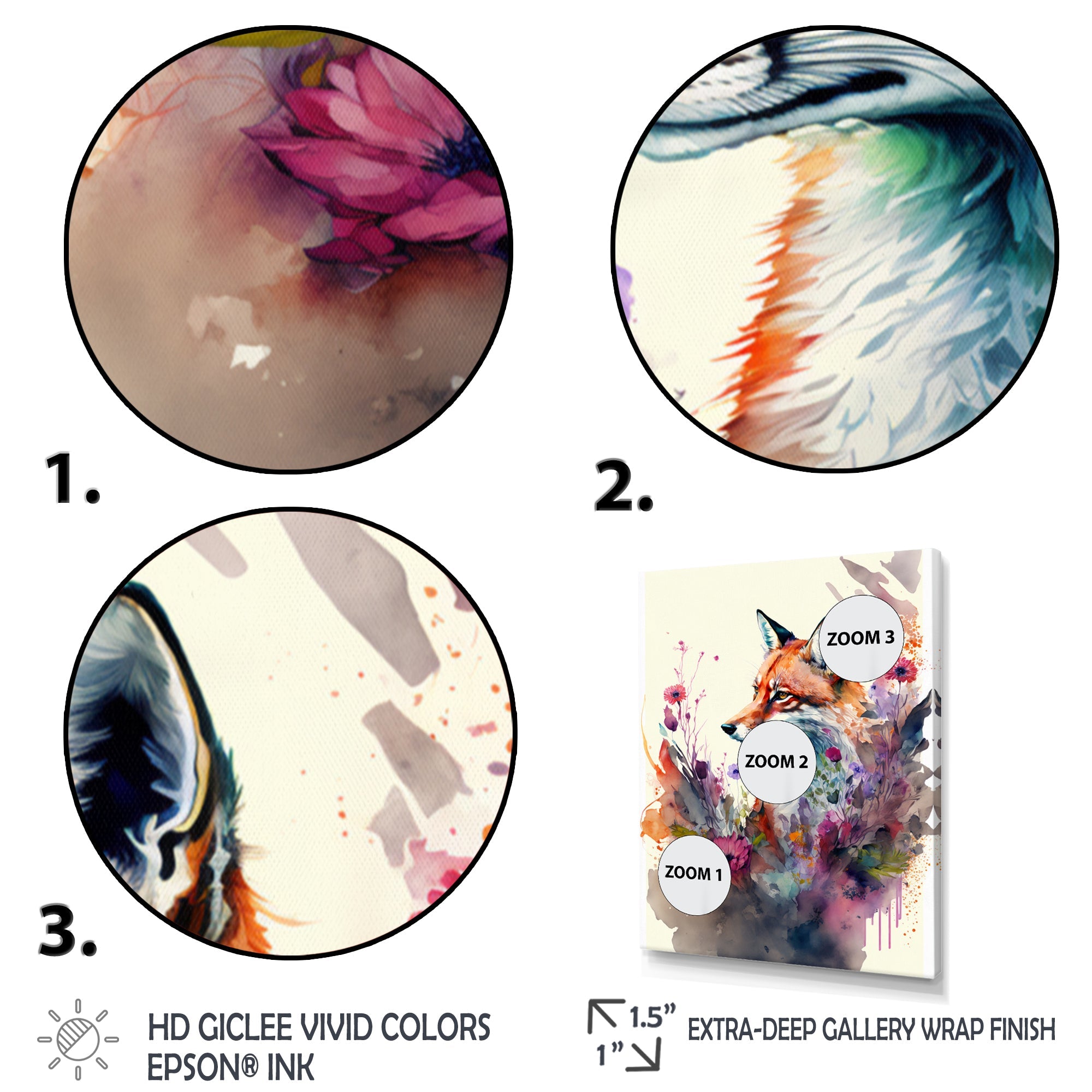 Cute Fox Floral Art II