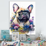 Cute Frenchie Floral Art I