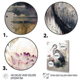 Cute Heron Floral Art III