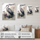 Cute Heron Floral Art III