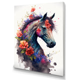 Cute Horse Floral Art I