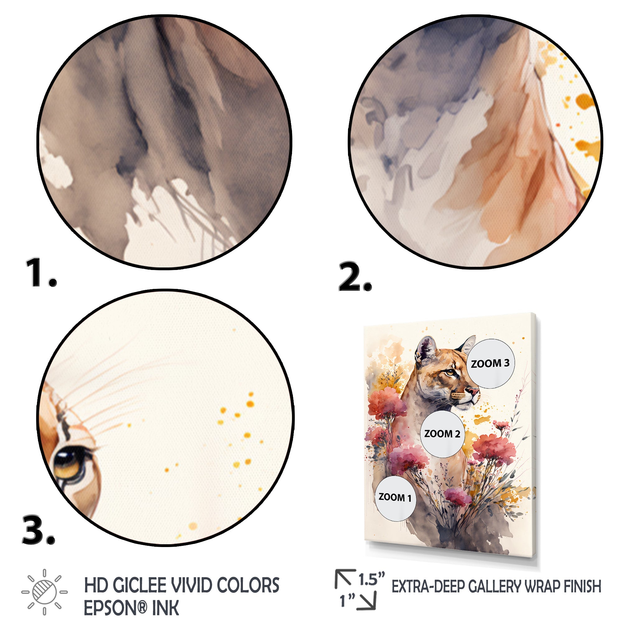 Cute Puma Floral Art III