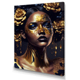 Gold And Black Floral Woman V