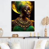 Emerald Queen African Woman Under Moon III
