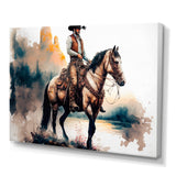 Western Cowboy Riding A Horse I
