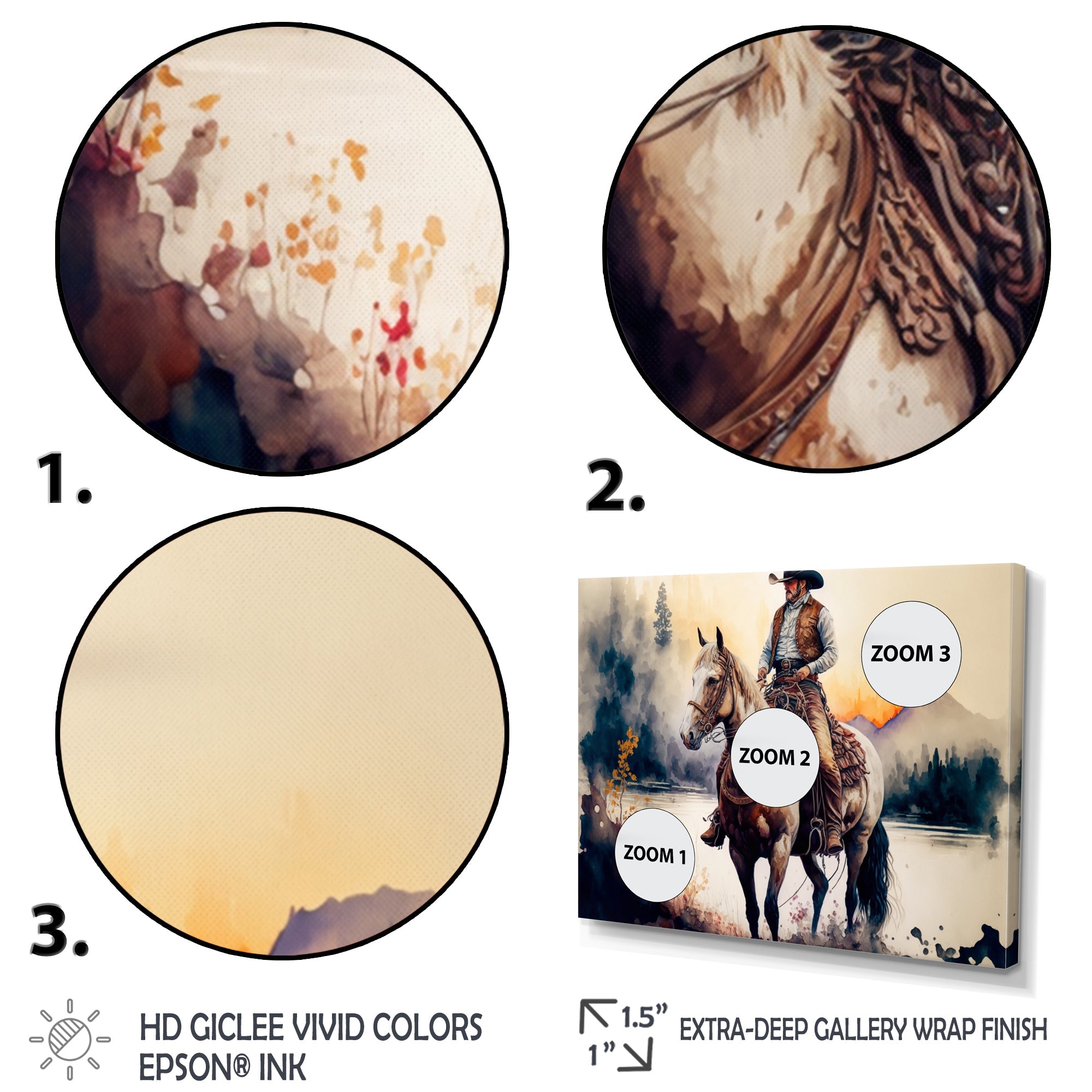 Western Cowboy Riding A Horse II