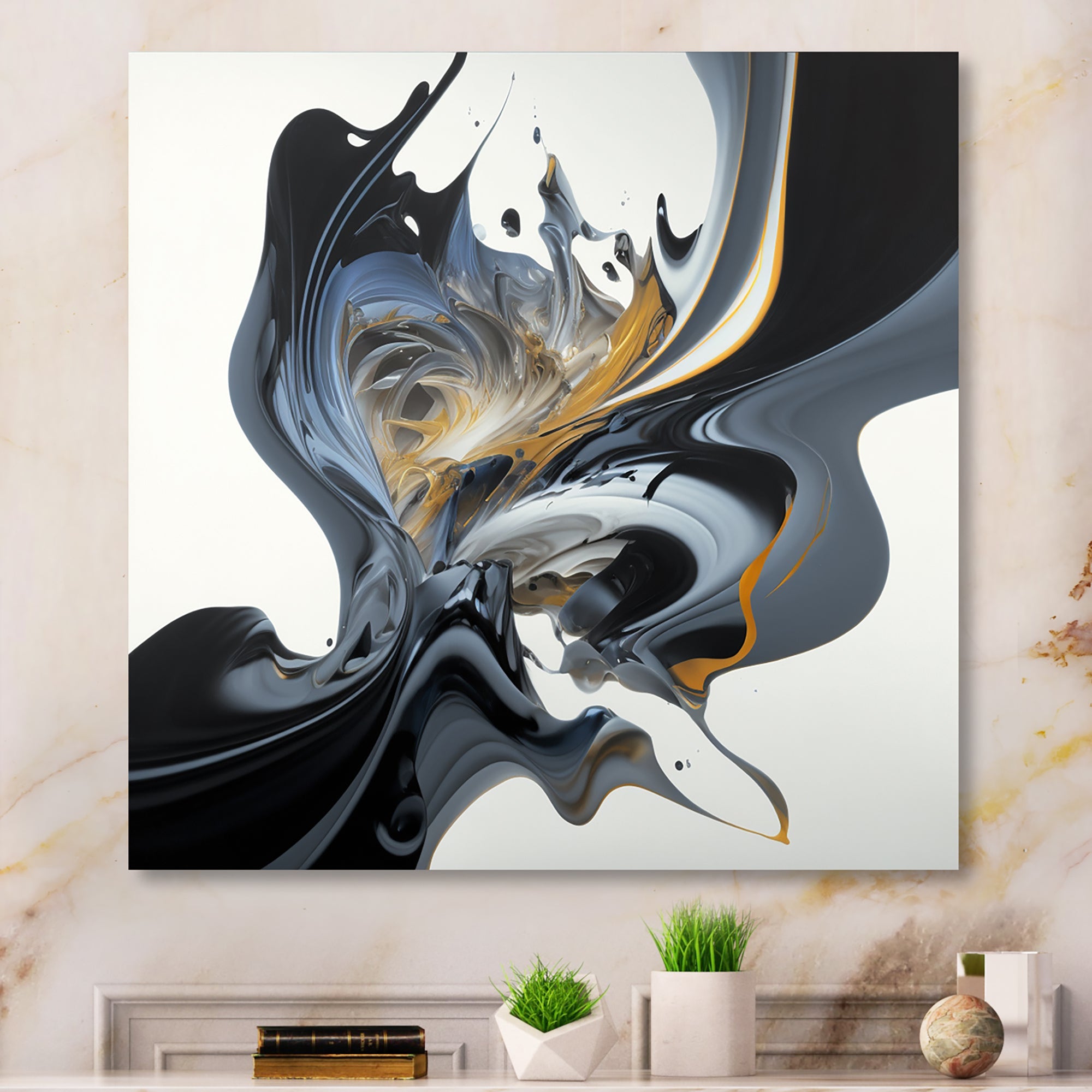 Bright Blue Smooth Abstract II